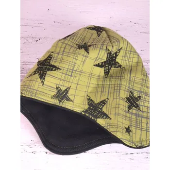 Čepice Čepice RDX 2708 zelená s krytím uší hvězdy velikost čepic: 48-50cm (1-2 roky, RDX vel.3)