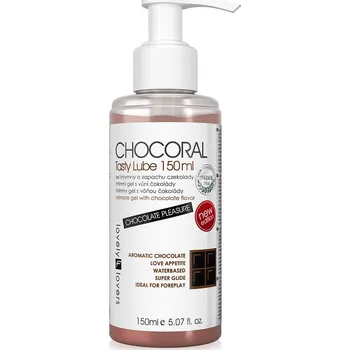 Lubrikační gel LOVERS CHOCORAL - ČOKOLÁDOVÝ INTIMNÍ GEL K ORÁLNÍM HRÁTKÁM 150 ml -