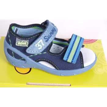 Chlapecké sandály sandálky / bačkůrky Befado s koženou stélkou 042 modrozelené velikost: 20