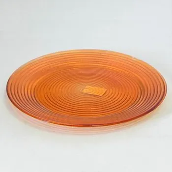 Váza Talíř sklo 26V2,3cm oranž (PS9012C/OR)