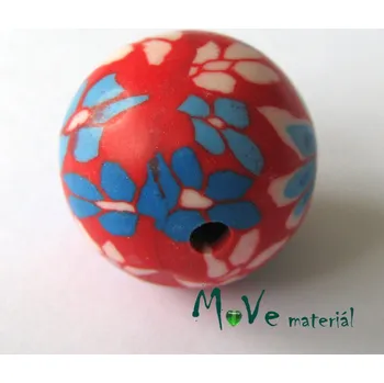 Dětské navlékací korálky Fimo korálek 22mm, 1kus, červený