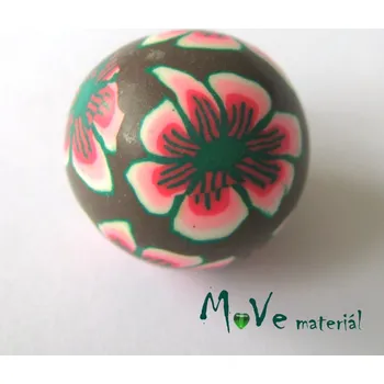 Dětské navlékací korálky Fimo korálek 20mm, 1kus, hnědorůžový