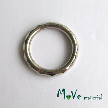 Dětské navlékací korálky Plastový kroužek 28mm, 4ks, platina