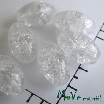 Dětské navlékací korálky České praskačky šiška 20x12mm 2ks, průhledná