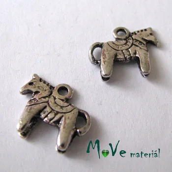 Přívěsek Přívěsek KONÍČEK 15x12x3mm, 2ks, starostříbro
