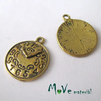 Přívěsek Přívěsek CIFERNÍK 22x18x2mm, 1ks, starozlatý
