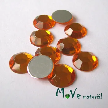 Dětské navlékací korálky Plastový kabošon 10x3mm/10ks, sv.oranžový