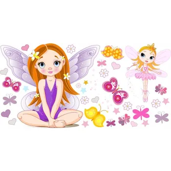 Samolepící dekorace Víla samolepka na zeď - M