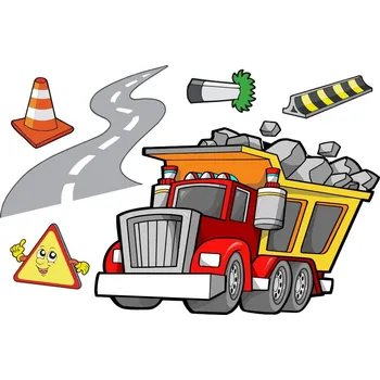Samolepící dekorace Nákladní auto samolepka na zeď - S
