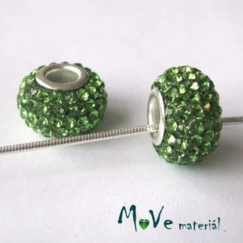 Dětské navlékací korálky Korálek s šir. průvlek 1kus, zelený