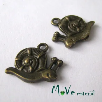 Přívěsek Přívěsek ŠNEK 16x17x2mm, 1ks, staromosaz