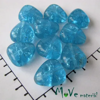 Dětské navlékací korálky České praskačky trojúhelník 14x16mm 4ks, tyrkysová