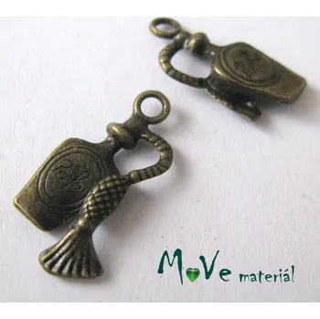 Přívěsek Přívěsek FLAKON 20x10x4mm, 2ks, staromosaz