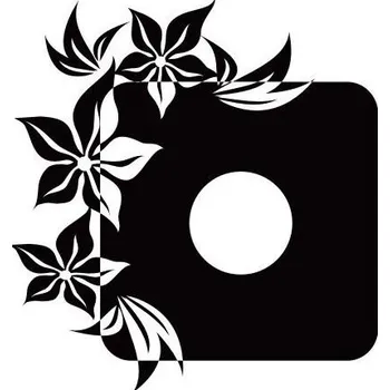 Samolepící dekorace KM studio Samolepící velurová ochrana vypínače Kytky - mix barev