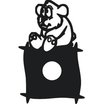 Samolepící dekorace Samolepící velurová ochrana vypínače Medvídek - mix barev