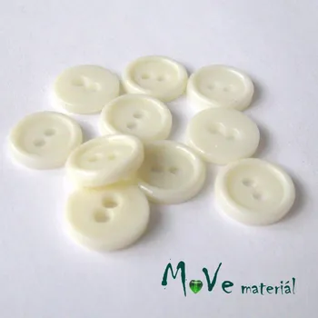 Knoflík Knoflík košilový - plast 11mm, 10ks, krémový