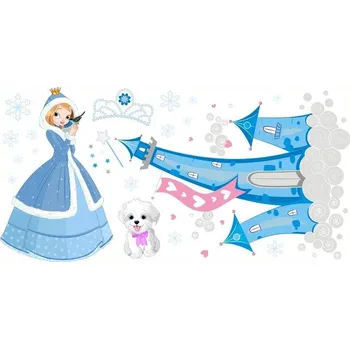 Samolepící dekorace Ledová princezna samolepka na zeď - M