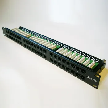 Patch panel Datacom 3004 DATACOM Patch panel 19" UTP 48 port CAT5E LSA 1U BK (6x8p)