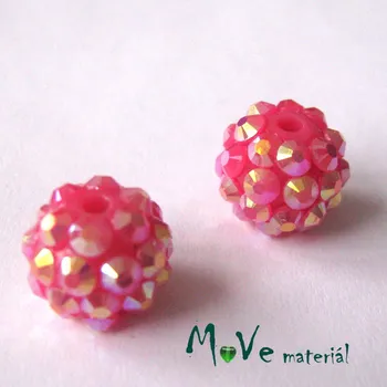 Dětské navlékací korálky Pryskyřičný korálek - kulička 12x10mm,1ks, červený