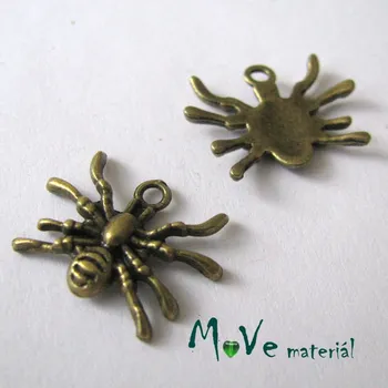 Přívěsek Přívěsek PAVOUK 14x19x3mm, 2ks, staromosaz