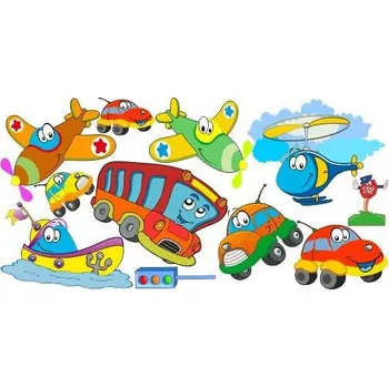 Samolepící dekorace Dopravní prostředky samolepka na zeď M