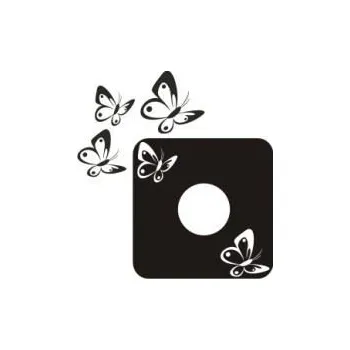 Samolepící dekorace Samolepící velurová ochrana vypínače Motýlci - mix barev