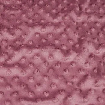 Minky starorůžové, protlačované ťuplíky, š.150