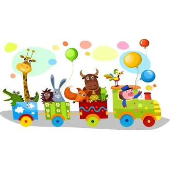 Samolepící dekorace Vláček párty samolepka na zeď - S