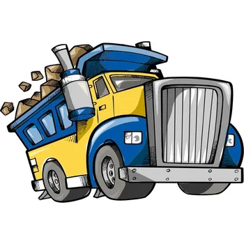 Samolepící dekorace Velké auto samolepka na zeď - S