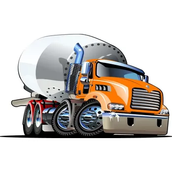 Samolepící dekorace Míchačka samolepka na zeď - XXL