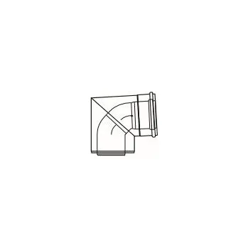 Kouřovod ALMEVA LIL koleno 87° 80/125 - krátké