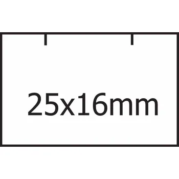 Papír Cenové etikety 25x16mm CONTACT bílé hranaté