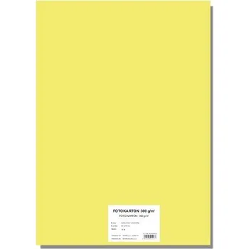 Karton Fotokarton 300g 50x70cm/1ks sv. žlutý