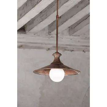 ALDO BERNARDI Závěsné stropní svítidlo retro Loggiato Žárovka/patice: E27, Provedení: patinovaná mosaz 8708