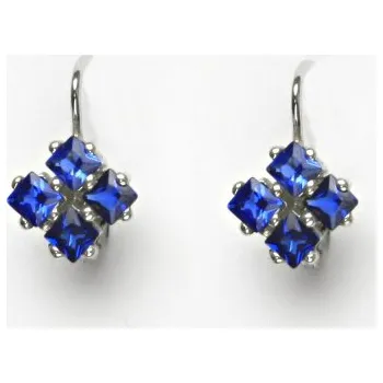 Náušnice Stříbrné náušnice, zirkon spinel, náušnice ze stříbra, VE 2