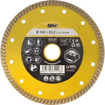 Řezný kotouč Diamant. kot. DKTK 150mm TURBO SPEED (Diamantový kotouč TURBO SPEED 150x22,2mm)