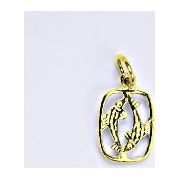 Přívěsek Zlatý přívěsek, znamení zvěrokruhu ryby, žluté zlato,14 kt, P 730