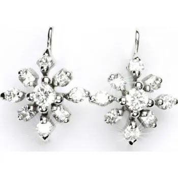 Náušnice Zlaté náušnice, bílé i žluté zlato, náušnice se zirkonem, čirý zirkon, VE 97