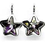 Zlaté náušnice,bílé zlato,hvězdičky,Swarovski krystal vitrail light, NK 1325