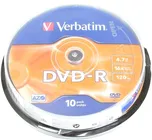 Verbatim DVD+R 16x 10 ks cakebox