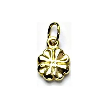 Přívěsek Zlatý přívěsek, žluté zlato, čtyřlístek, přívěšek ze zlata, P 178