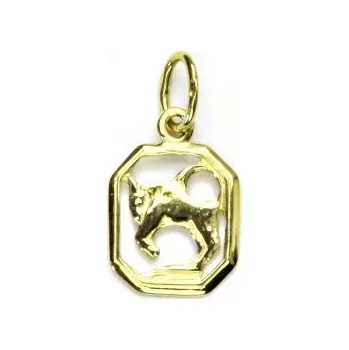 Přívěsek Zlatý přívěsek, žluté zlato, býk, znamení zvěrokruhu - P 127 (zlaté měsíční znamení)