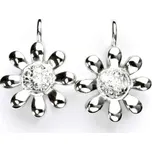 Zlaté náušnice, bílé zlato, náušnice se zirkonem, čirý zirkon, VE 143