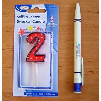 Dortová svíčka Svíčka na špejli číslo 2