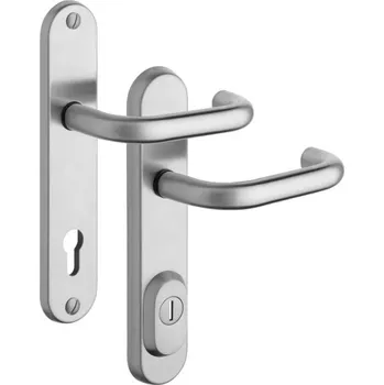 ROSTEX Bezpečnostní kování BK R4/O BRAVO (BT3) Provedení: PZ LI (klika levá/klika pro FAB), Rozteč: 72 mm, Povrch: Nerez mat (7200)