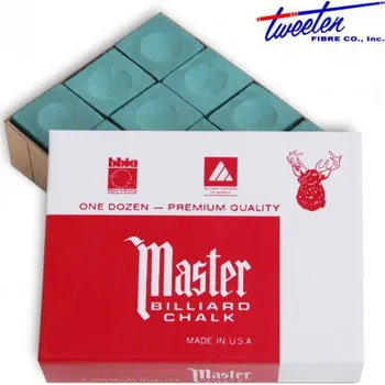 Kulečník křída Master tmavě zelená 12ks US-A-12DG