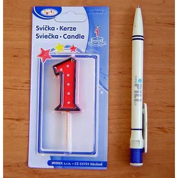 Dortová svíčka Svíčka na špejli číslo 1