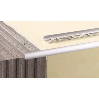 Stavební profil Ukončovací obloučková lišta otevřená Cezar eloxovaný hliník zlatý 10mm 2,5m