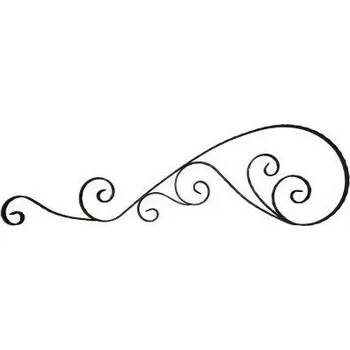 Zábradlí kovářský ornament K3610L - 1260 x 390 mm, profil 25 x 5 mm zdobený