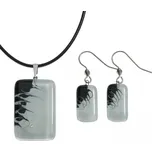 Souprava skleněných šperků černobílá LENORE - 1703